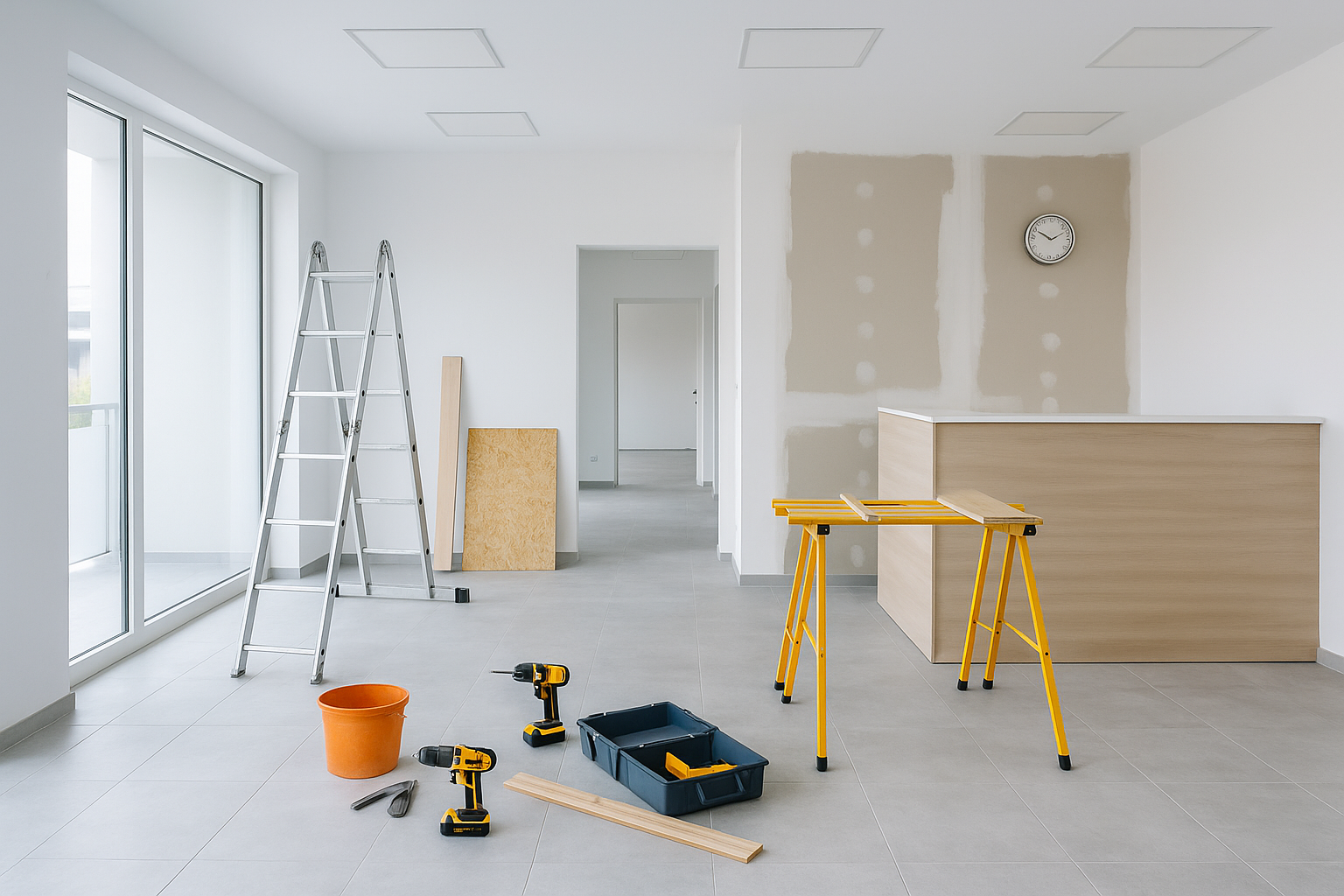 Cost-effective medical office renovation in progress, Ontario